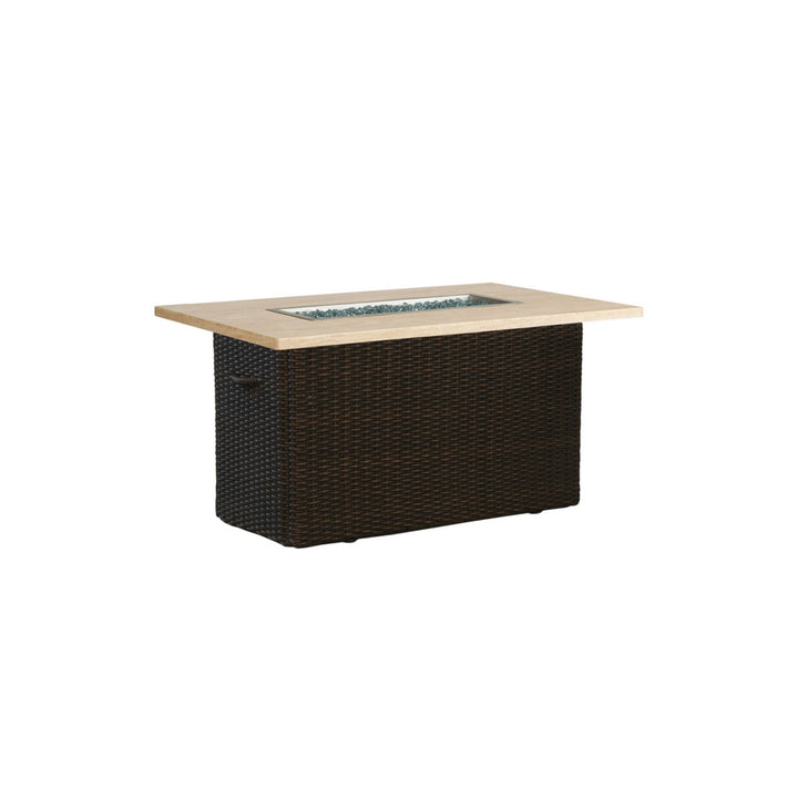 Mesa 52" Rectangular Fire Table with Stone Top