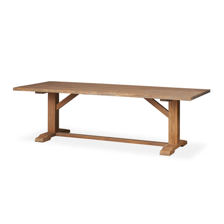 Teak 99" Rectangular Live Edge Dining Table