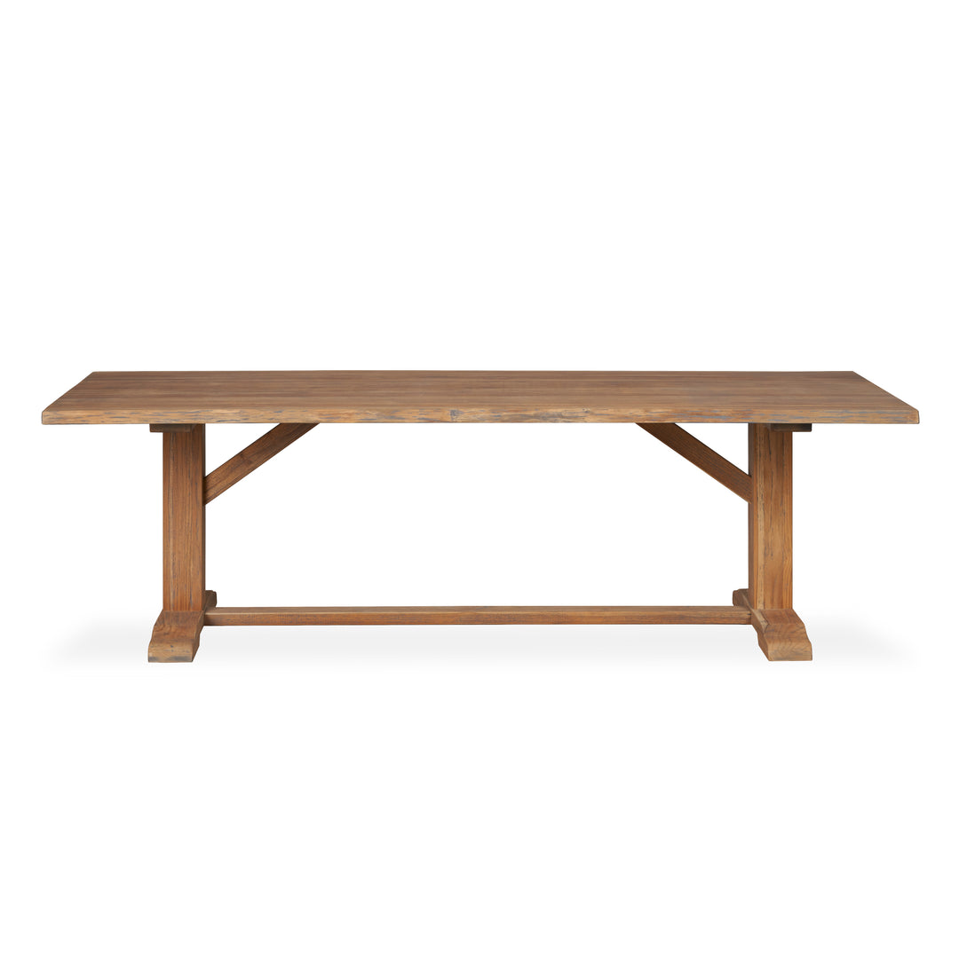 Teak 99" Rectangular Live Edge Dining Table