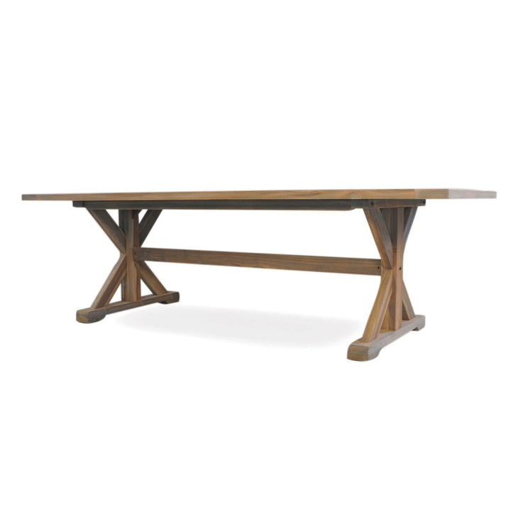 Teak 99" Rectangular Trestle Base Dining Table