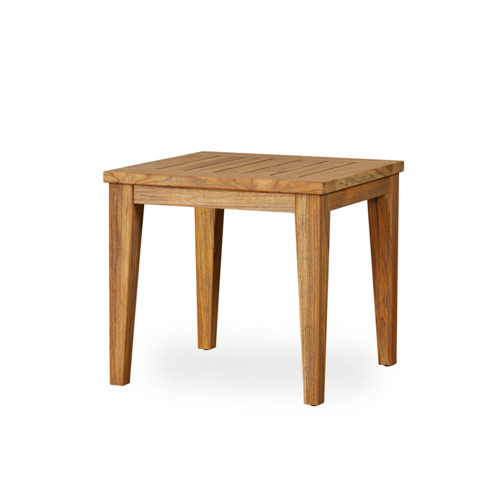 Teak 24" Square Tapered Leg End Table