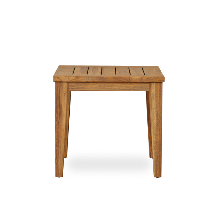 Teak 24" Square Tapered Leg End Table