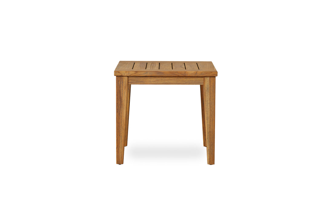 Teak 24" Square Tapered Leg End Table