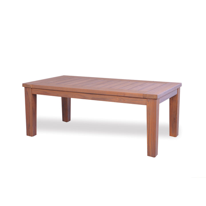 Teak 45" Rectangular Tapered Leg Cocktail Table