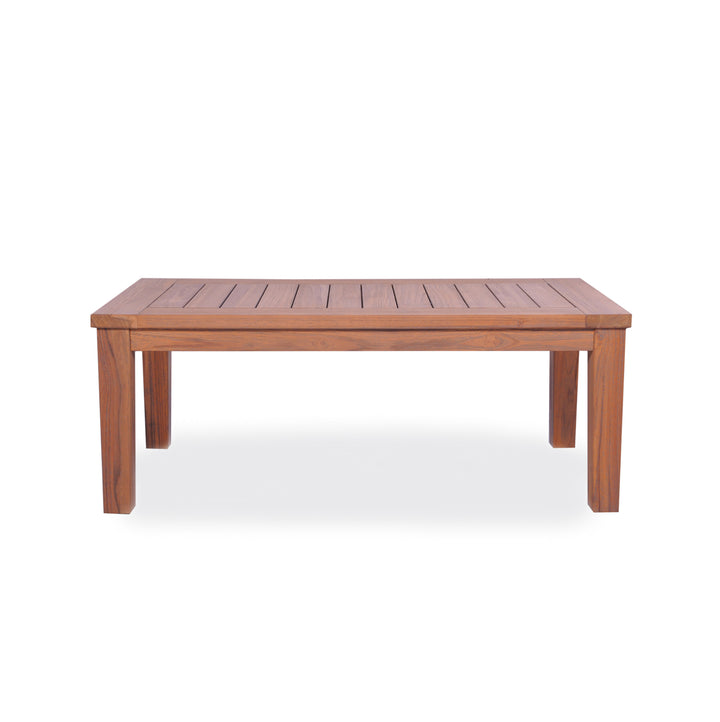 Teak 45" Rectangular Tapered Leg Cocktail Table