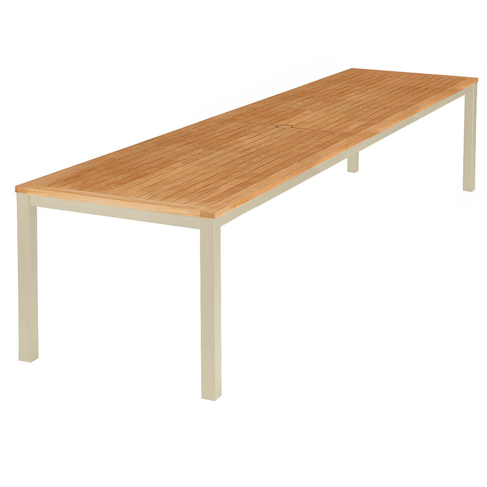 Aura 118" Rectangular Dining Table – Teak Top