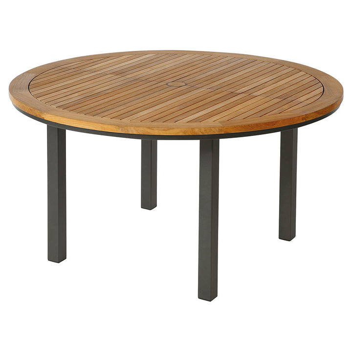 Aura 56" Circular Dining Table - Teak Top