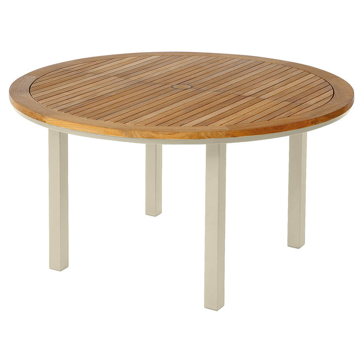 Aura 56" Circular Dining Table - Teak Top