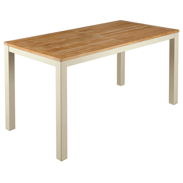Aura 55" Rectangular Narrow Dining Table – Teak Top