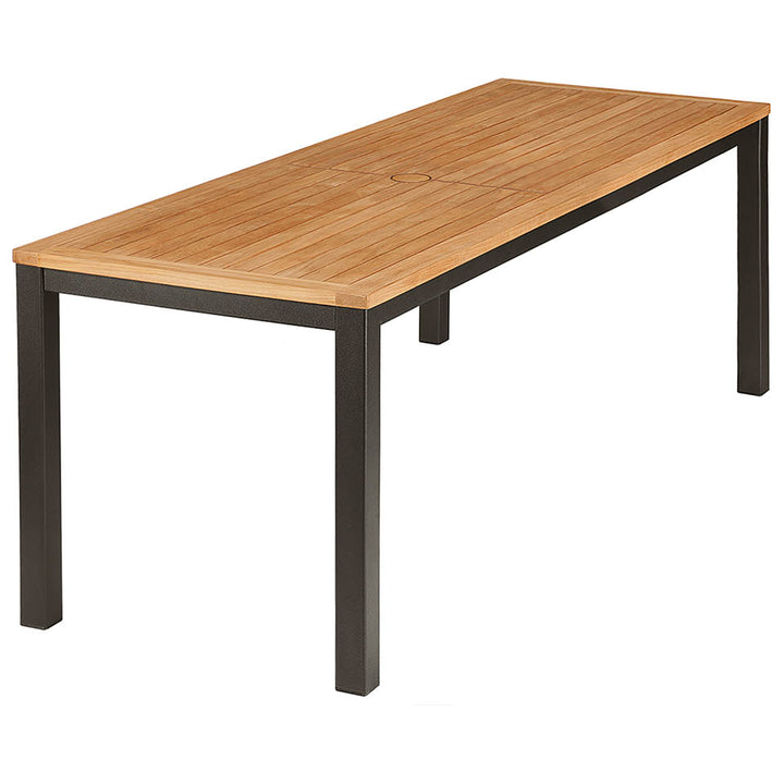 Aura 79" Rectangular Narrow Dining Table – Teak Top