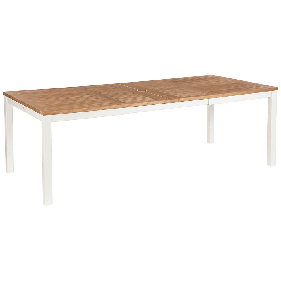 Aura 59" Rectangular Extending Dining Table – Teak Top
