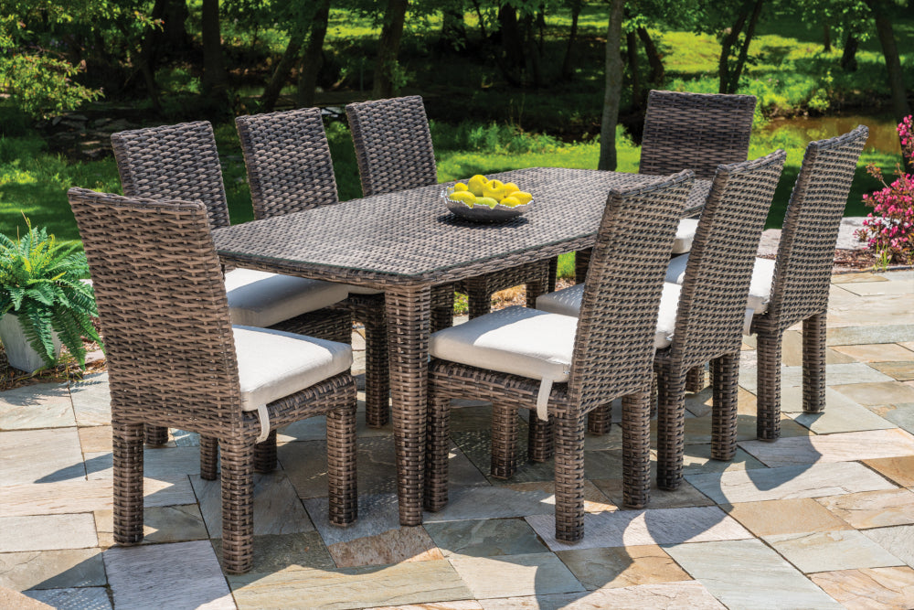 Largo 86" Rectangular Umbrella Dining Table