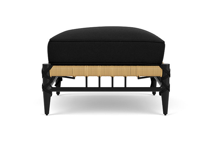 Low Country Ottoman Canvas Black / Natural