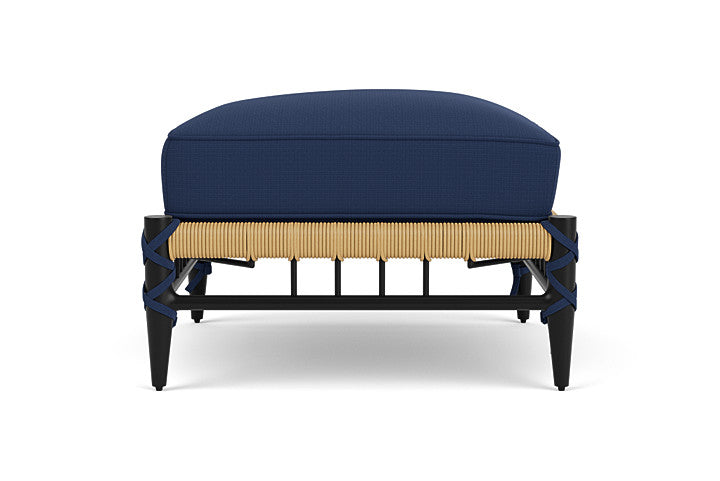 Low Country Ottoman Beach Navy / Natural