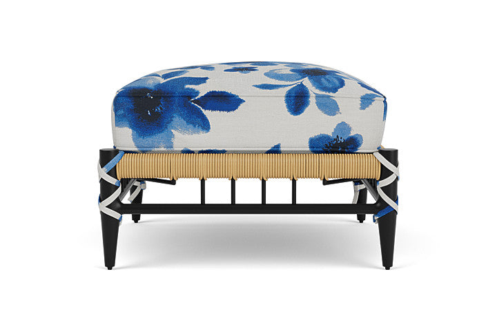 Low Country Ottoman Watercolor Blossom Capri / Natural