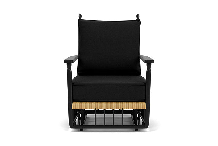 Low Country Glider Lounge Chair Canvas Black / Natural