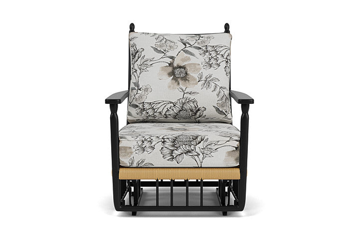 Low Country Glider Lounge Chair Serena Floral Dove / Natural