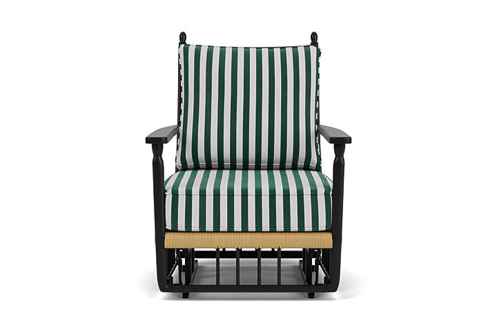 Low Country Glider Lounge Chair Safari/White Stripe / Natural