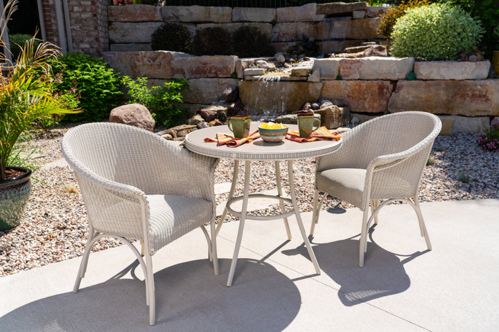 All Seasons 33" Round Bistro Table with Reversible Glass