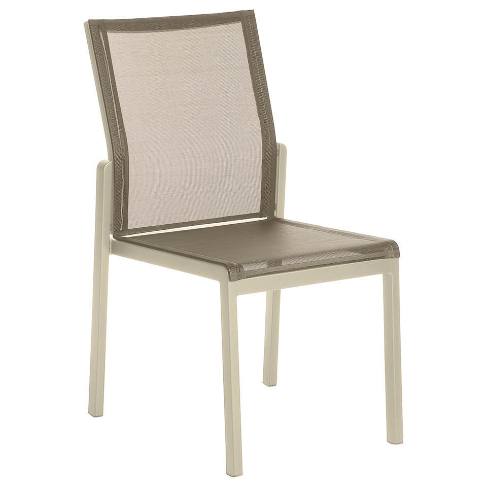 Aura Aluminum Stacking Side Armchair