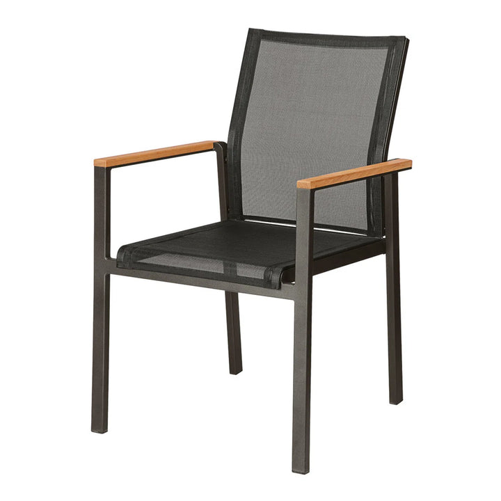 Aura Aluminum Stacking Dining Armchair