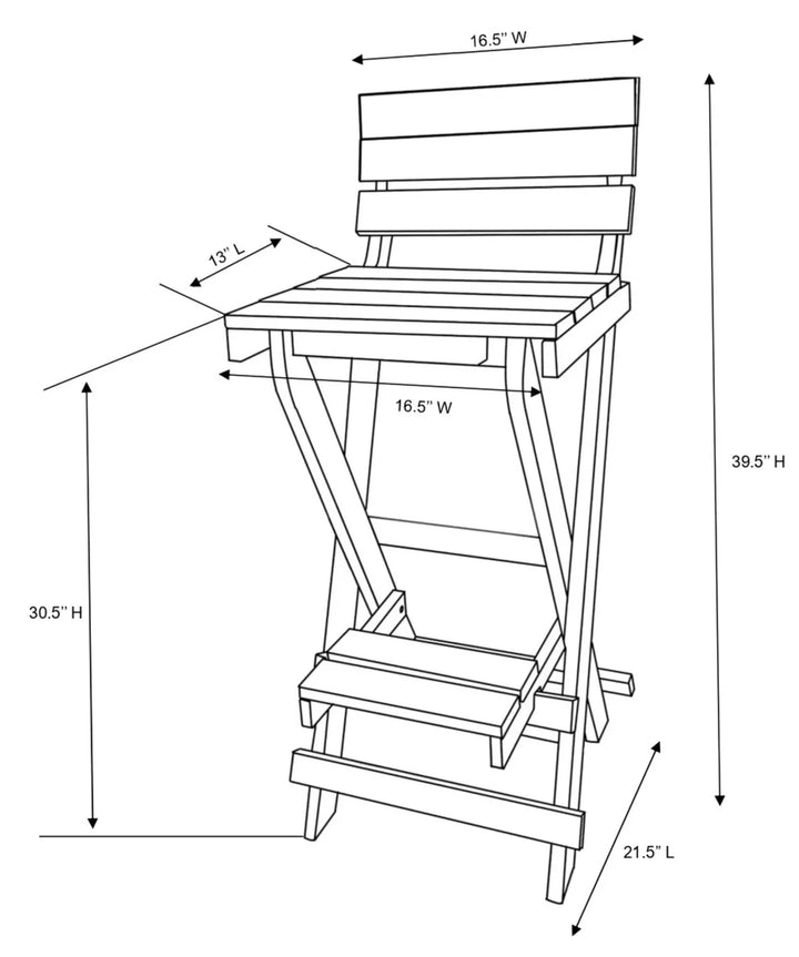 Key West Folding Bar Chair