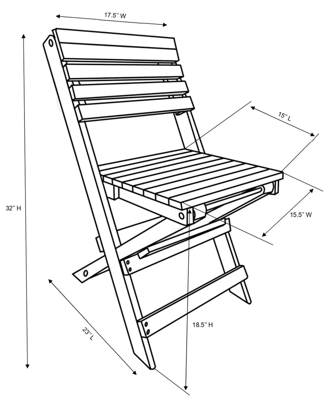 Las Cabos Folding Bistro Chair