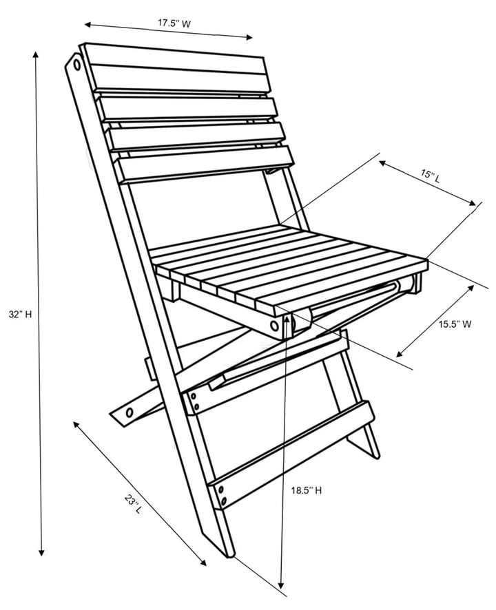 Las Cabos Folding Bistro Chair