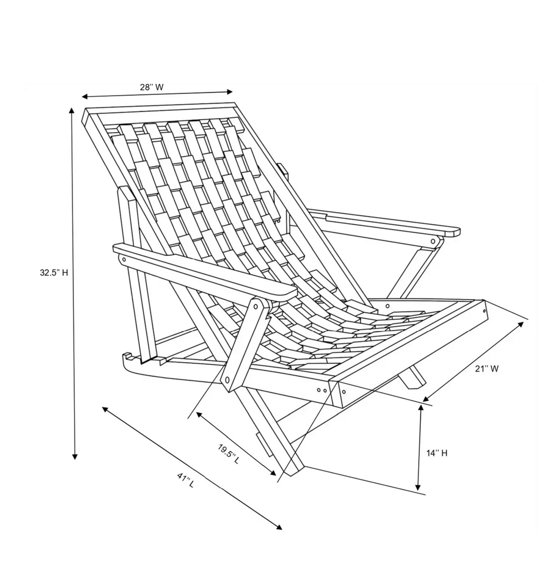 Aspen Folding 3-Position Lounge Chair