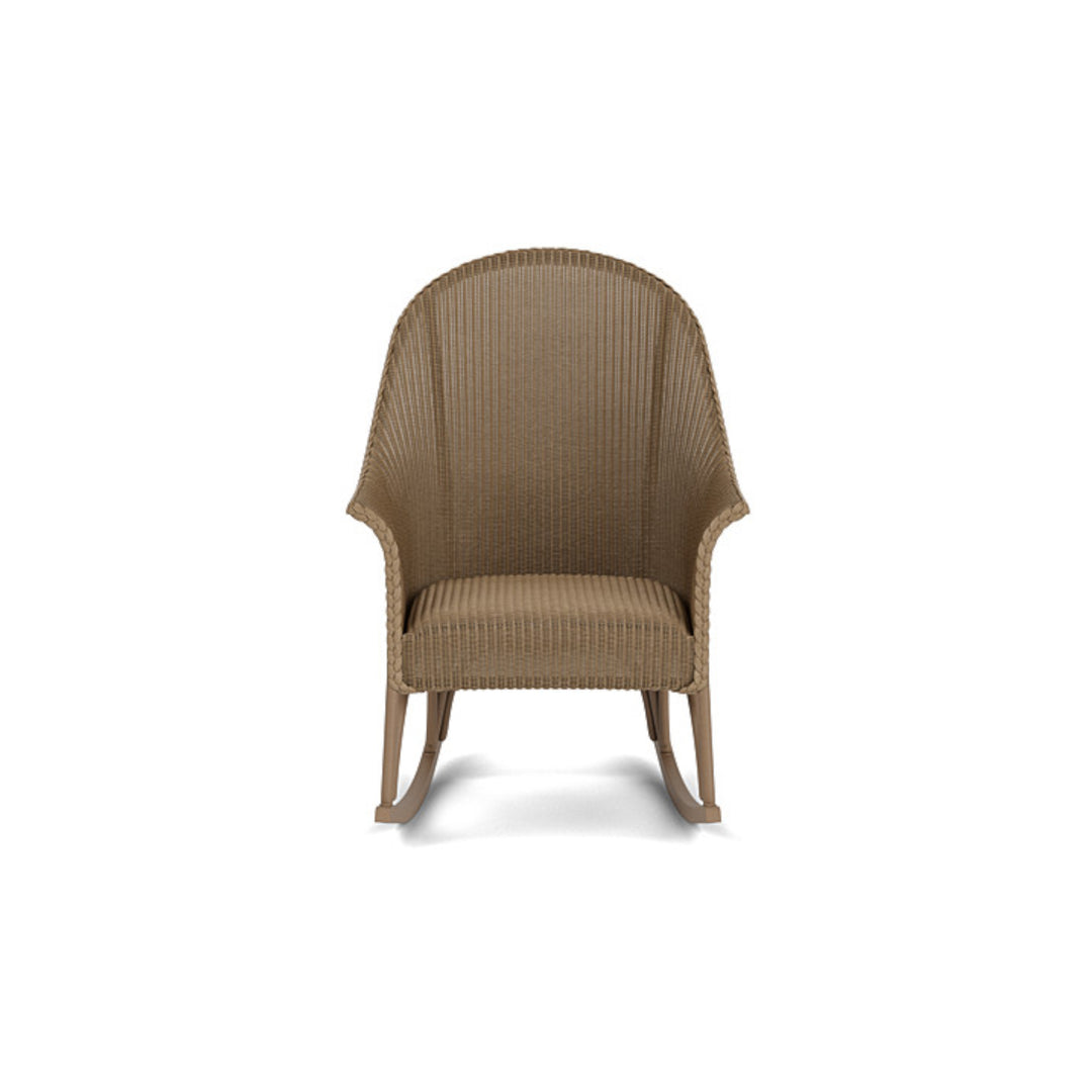 All Seasons High Back Porch Rocker with Padded Seat