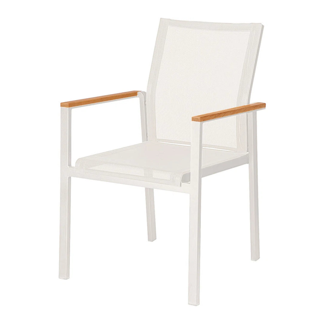 Aura Aluminum Stacking Dining Armchair