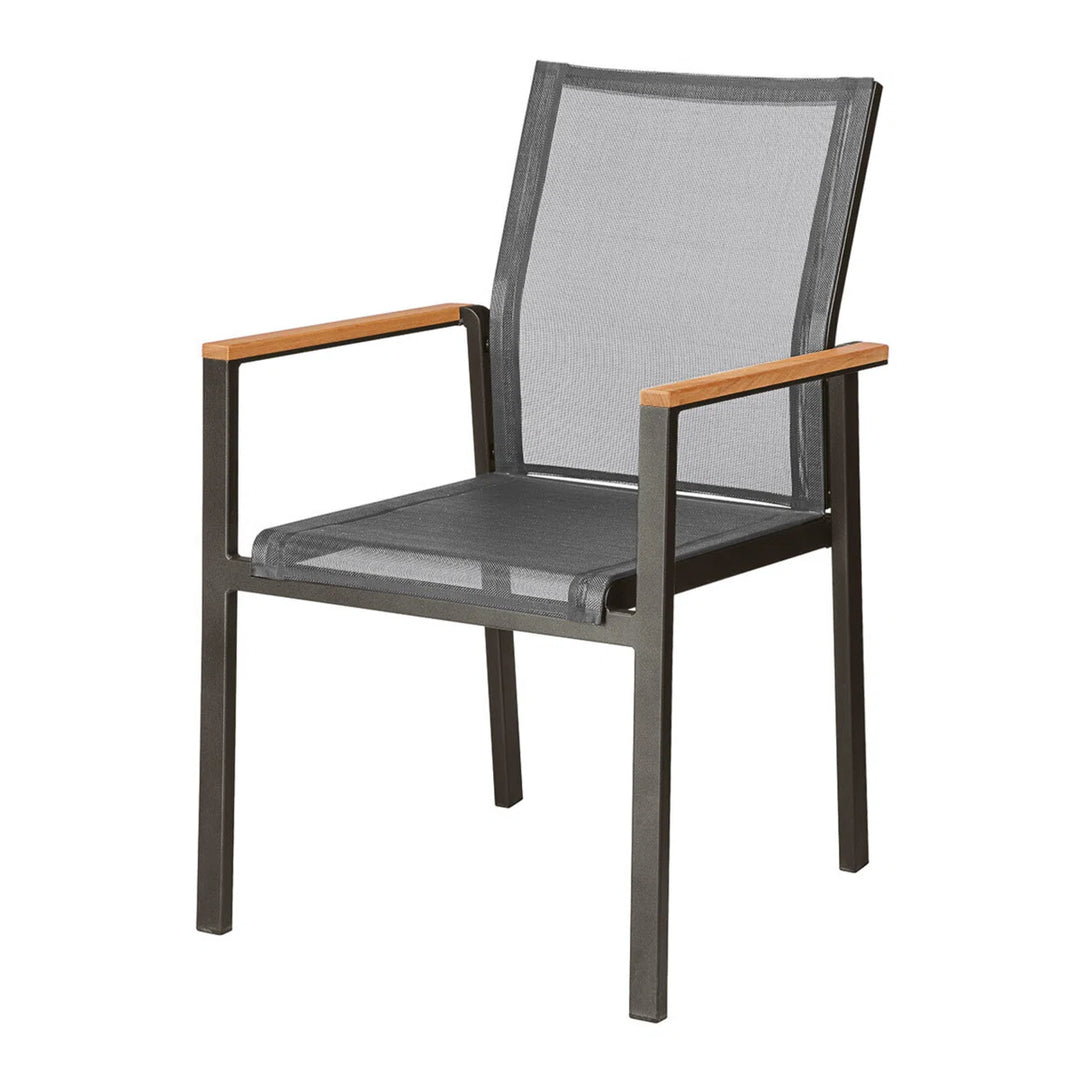 Aura Aluminum Stacking Dining Armchair