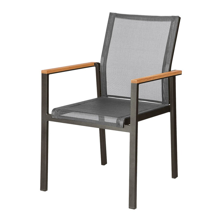 Aura Aluminum Stacking Dining Armchair