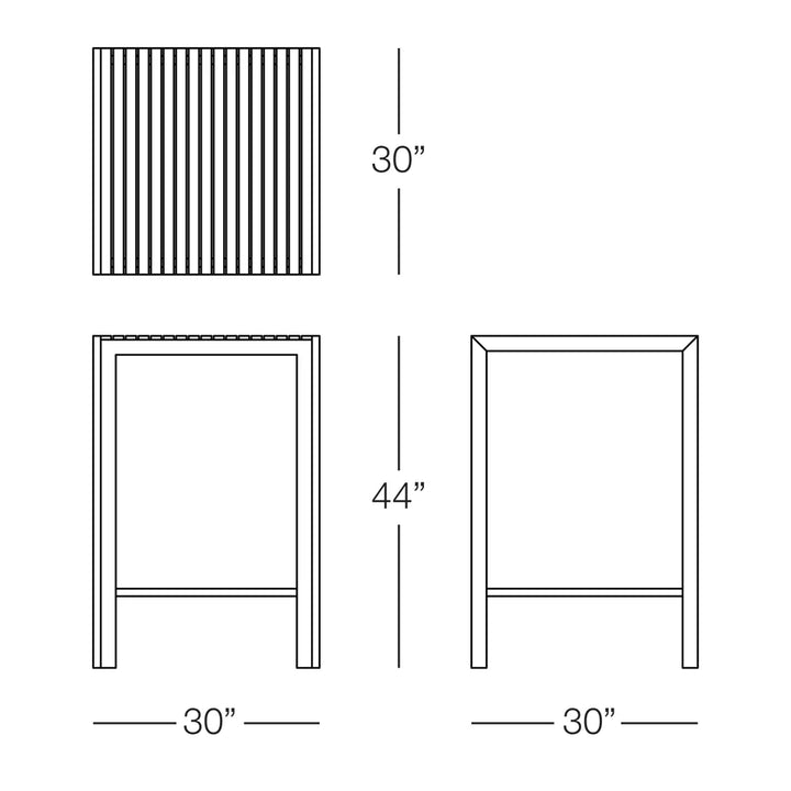 Sicilia Square Bar Table