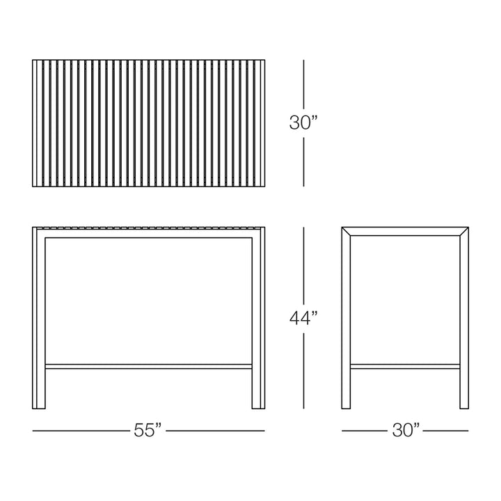 Sicilia Rectangular Bar Table