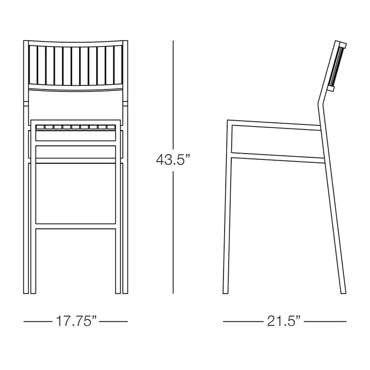 Sicilia Bar Stool with Back