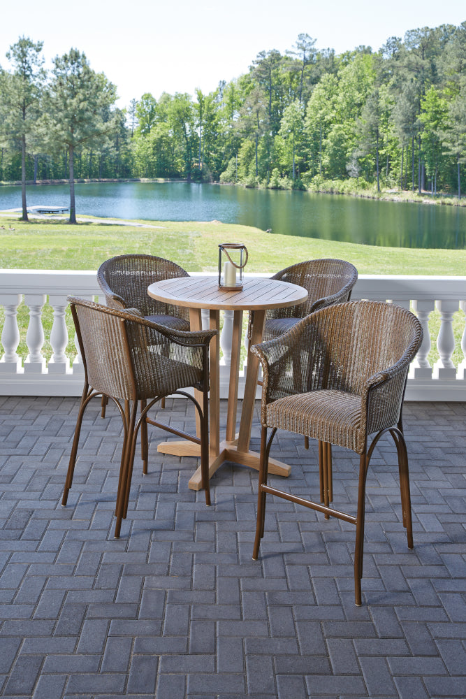 Teak 30" Round Bar Table