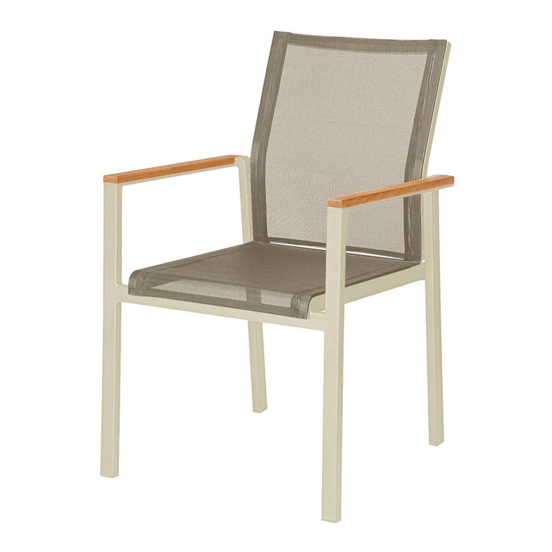 Aura Aluminum Stacking Dining Armchair