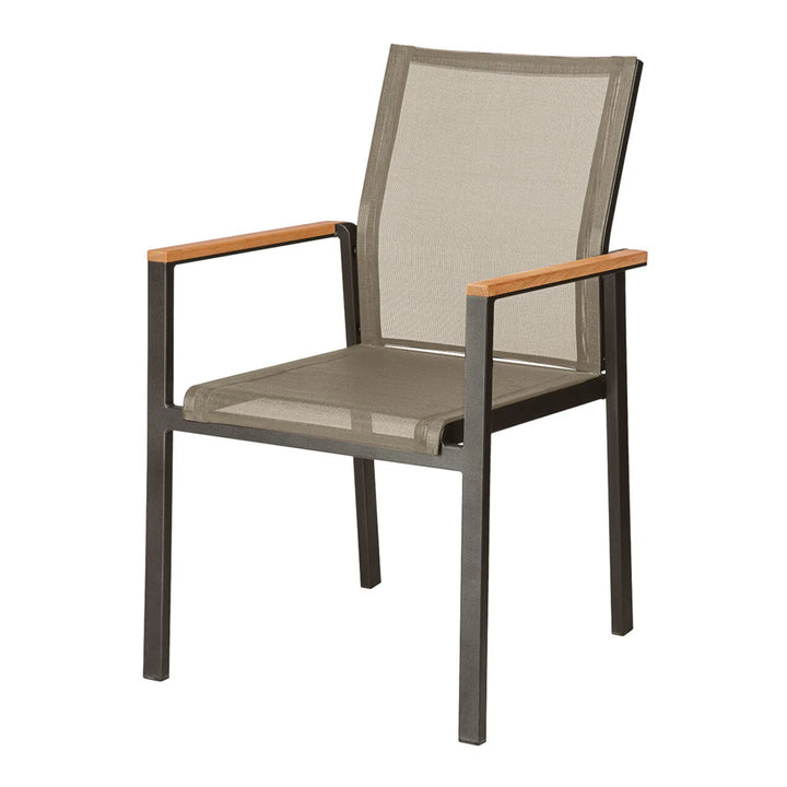 Aura Aluminum Stacking Dining Armchair