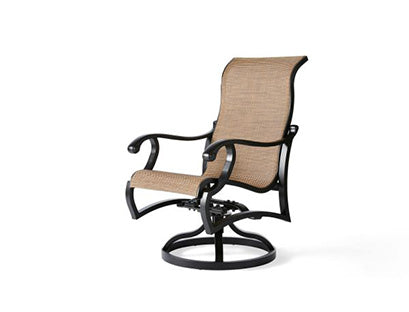 Volare Sling Swivel Rocking Dining Armchair