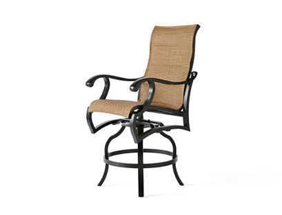 Volare Padded Sling Swivel Counter Stool