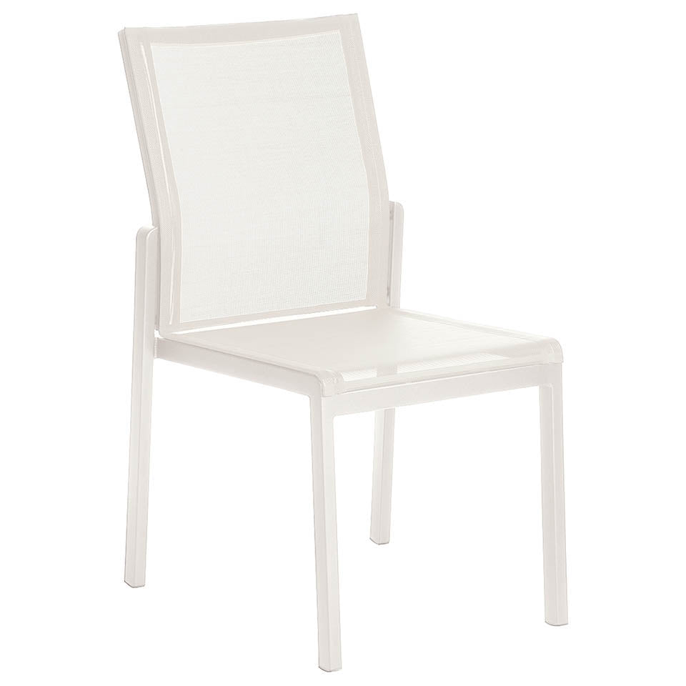 Aura Aluminum Stacking Side Armchair