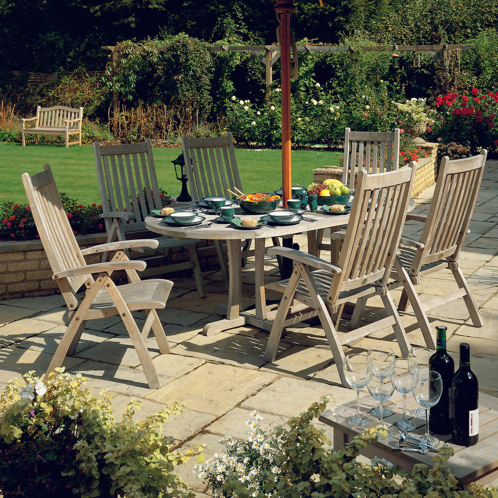 Ascot Teak Highbacked Reclining Chair
