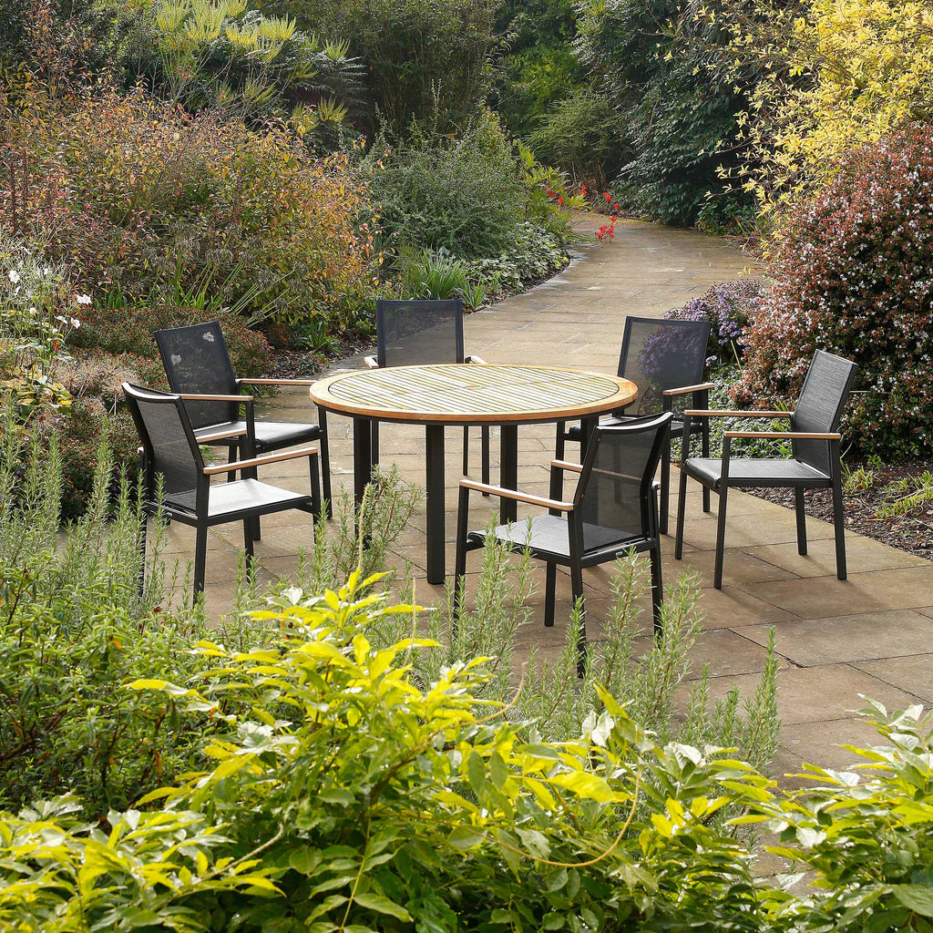 Aura Aluminum Stacking Dining Armchair