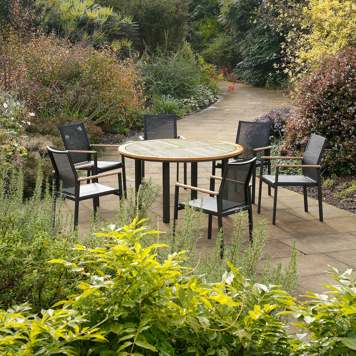 Aura Aluminum Stacking Dining Armchair