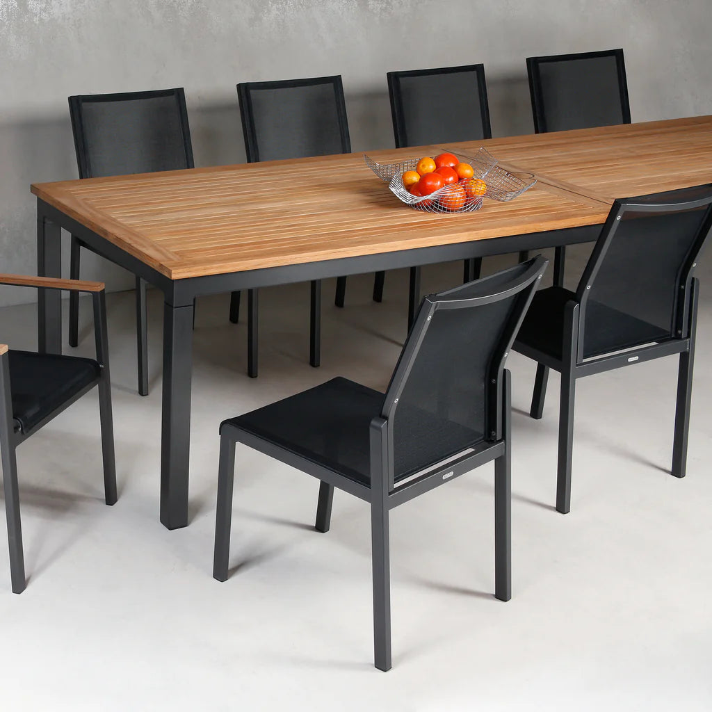 Aura Aluminum Stacking Side Armchair