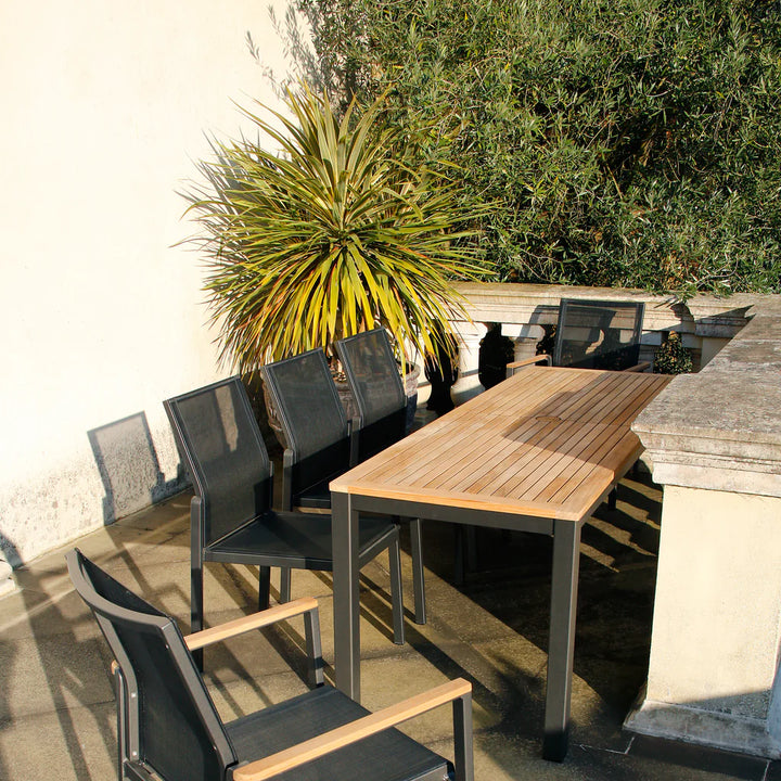 Aura Aluminum Stacking Side Armchair