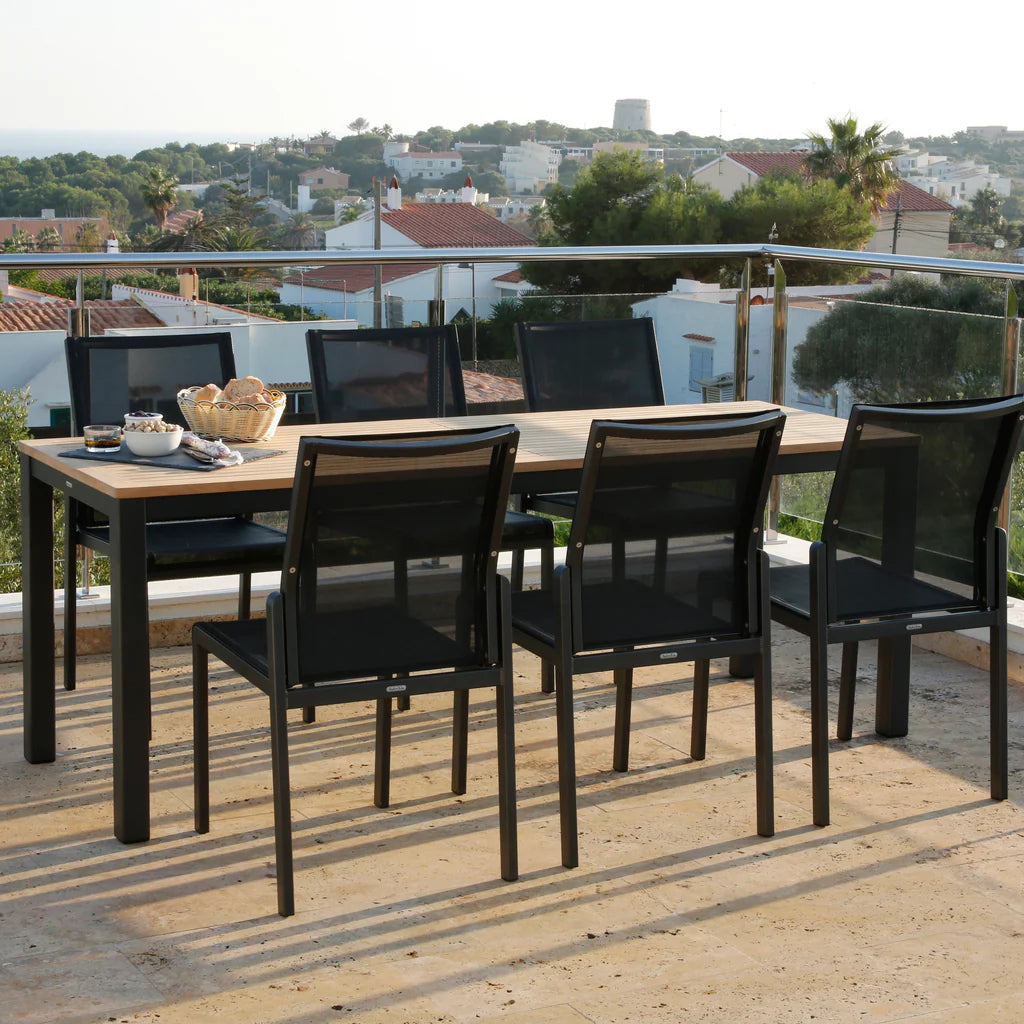 Aura Aluminum Stacking Side Armchair