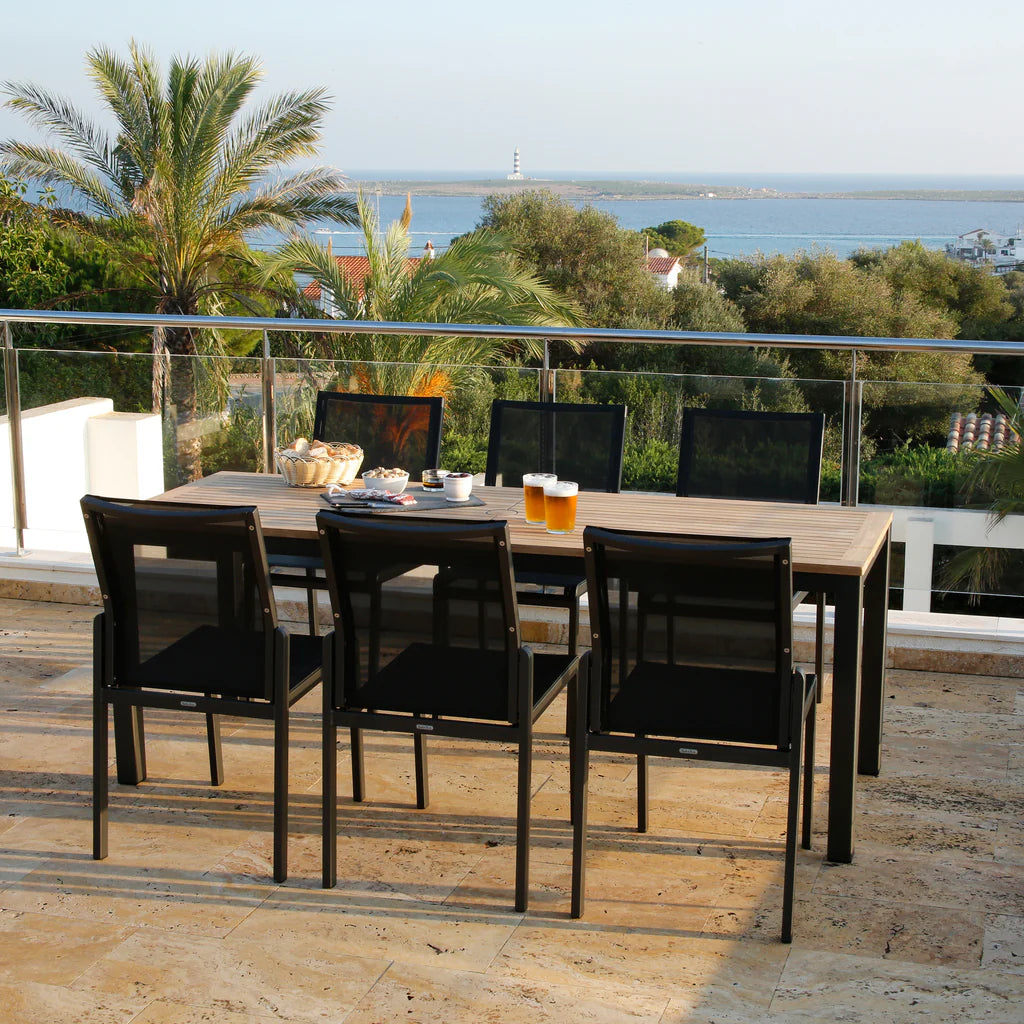 Aura Aluminum Stacking Side Armchair