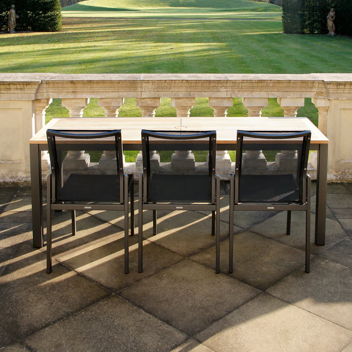 Aura Aluminum Stacking Side Armchair